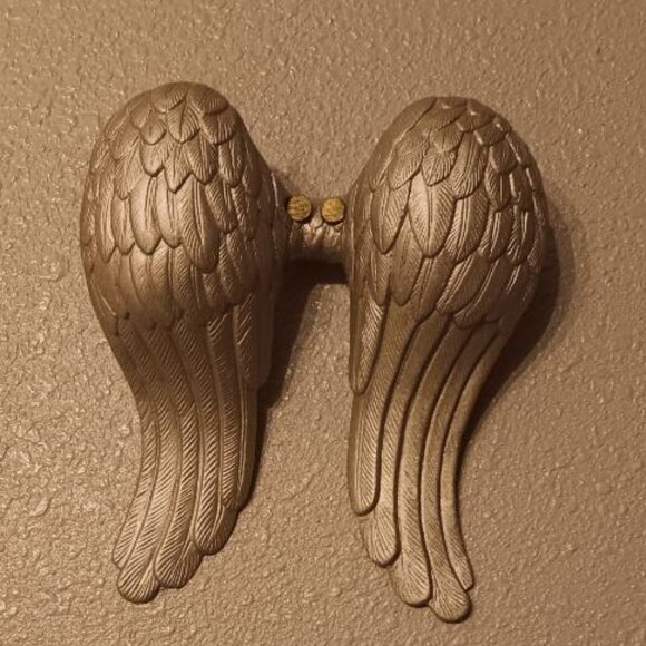 Vintage 2000s Urban Outfitters Angel Wings Wall Hook Decor Solid Cast Iron - Picture 1 of 5